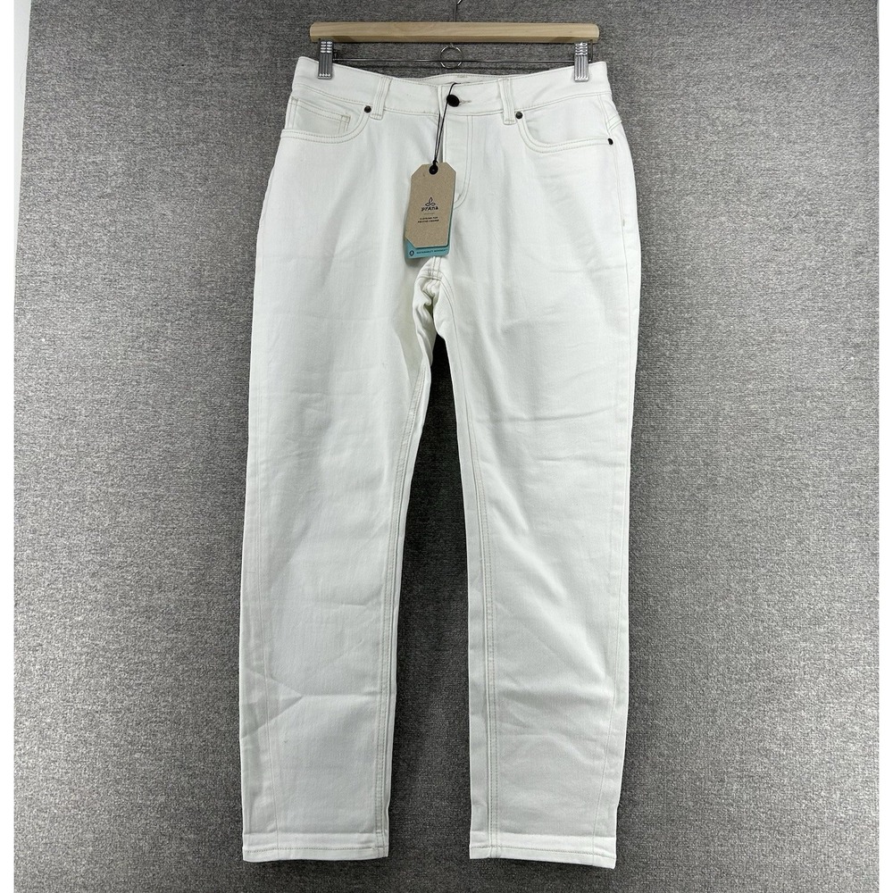 prAna‎ Buxton Jeans Women Size 6/28 White Casual Organic Cotton NEW